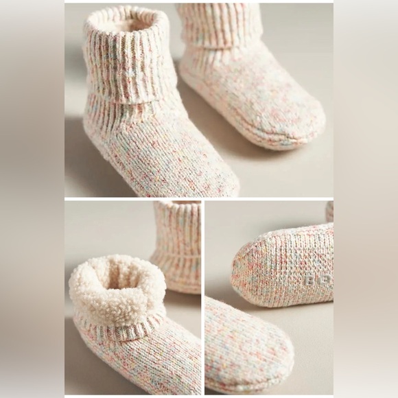 NWT Bombas Sherpa-Lined Bootie Gripper Slippers - cream - Large - Picture 1 of 13